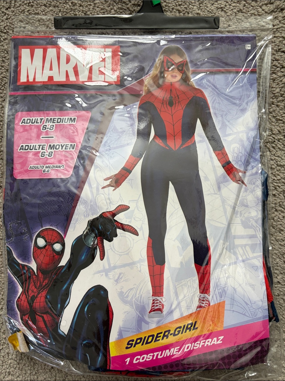 Marvel Spider-Girl Kids Costume - Red & Black (Adult Medium)